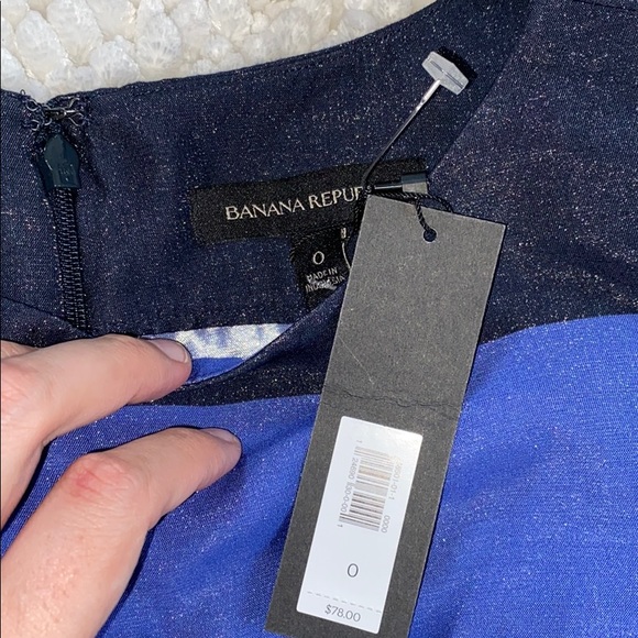 NWT Banana Republic Striped Peplum Top 0 - Picture 7 of 9